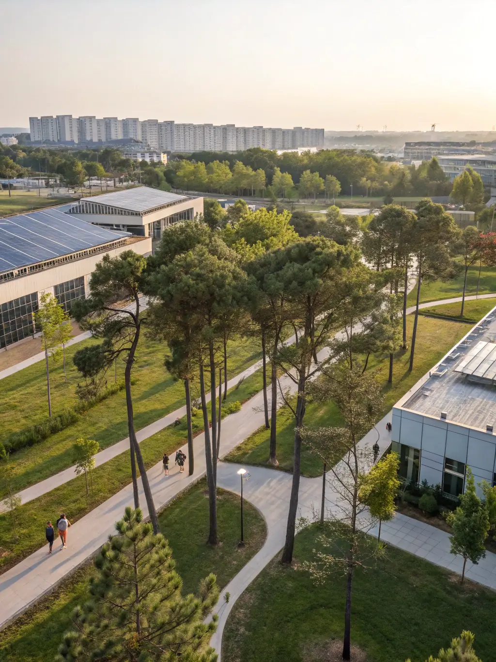 A well-maintained public park with lush greenery, showcasing HK Landschaftspflege's expertise in landscape maintenance.
