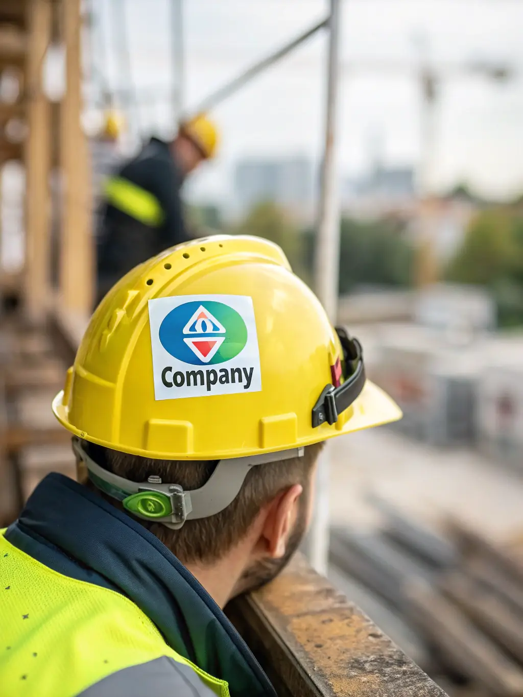 A detailed image of a safety certification badge worn by a team member, indicating completion of safety training and adherence to workplace safety standards.